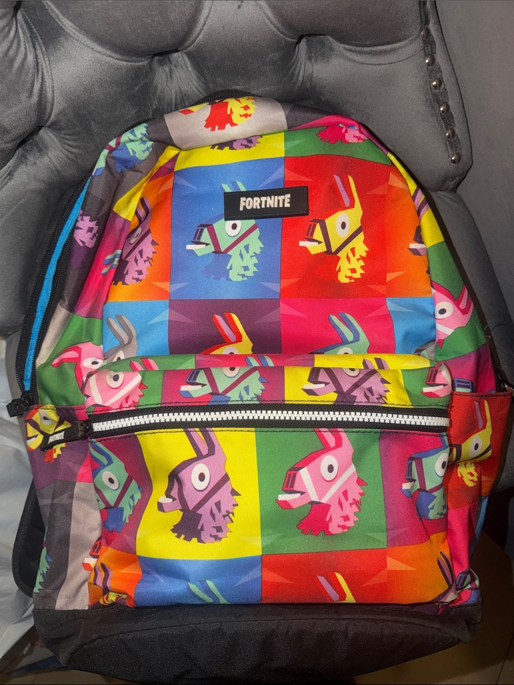Fortnite Kids Colorblock Llama Backpack - Multicolor